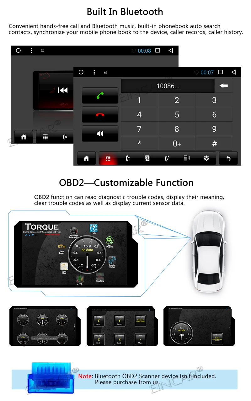 Sale 7" Touch Screen Car Stereo GPS Navigation + Wireless Rear View Camera, 2 Din Android 6.0 Car Radio Stereo 2 Din GPS Navigation 12