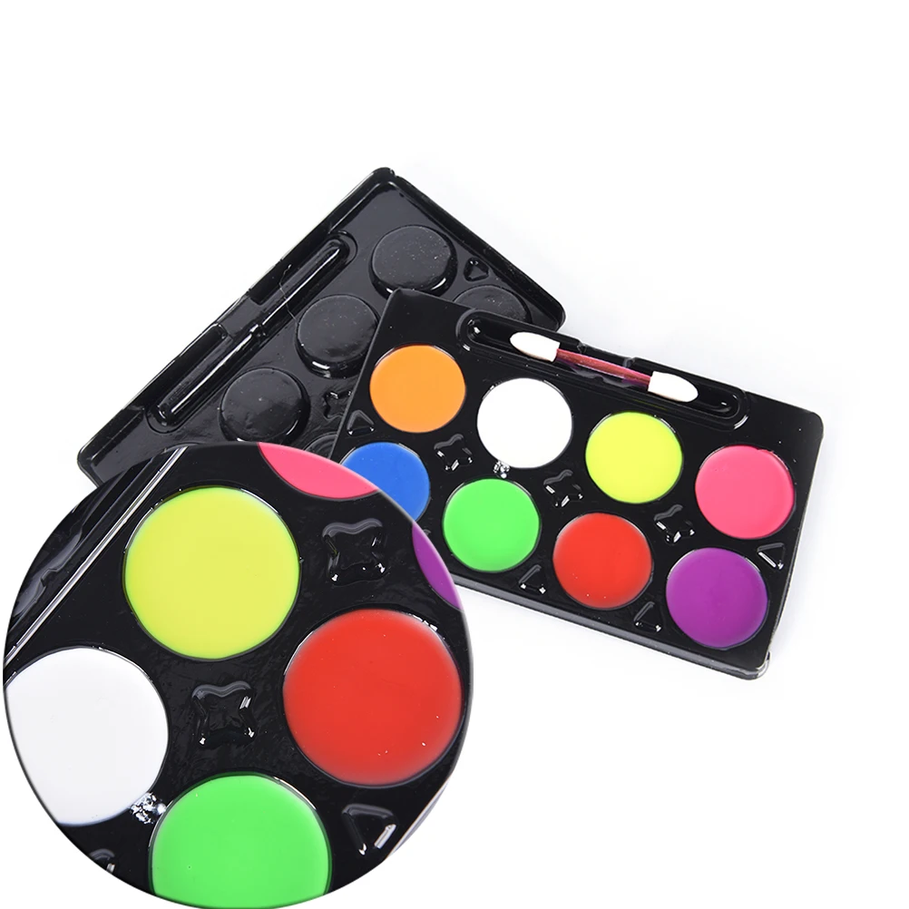 Body Makeup Non Toxic Water Paint Oil Body Face Painting Kit With Brush For Christmas Fancy Carnival Vibrant Party 5/6/8 Colors