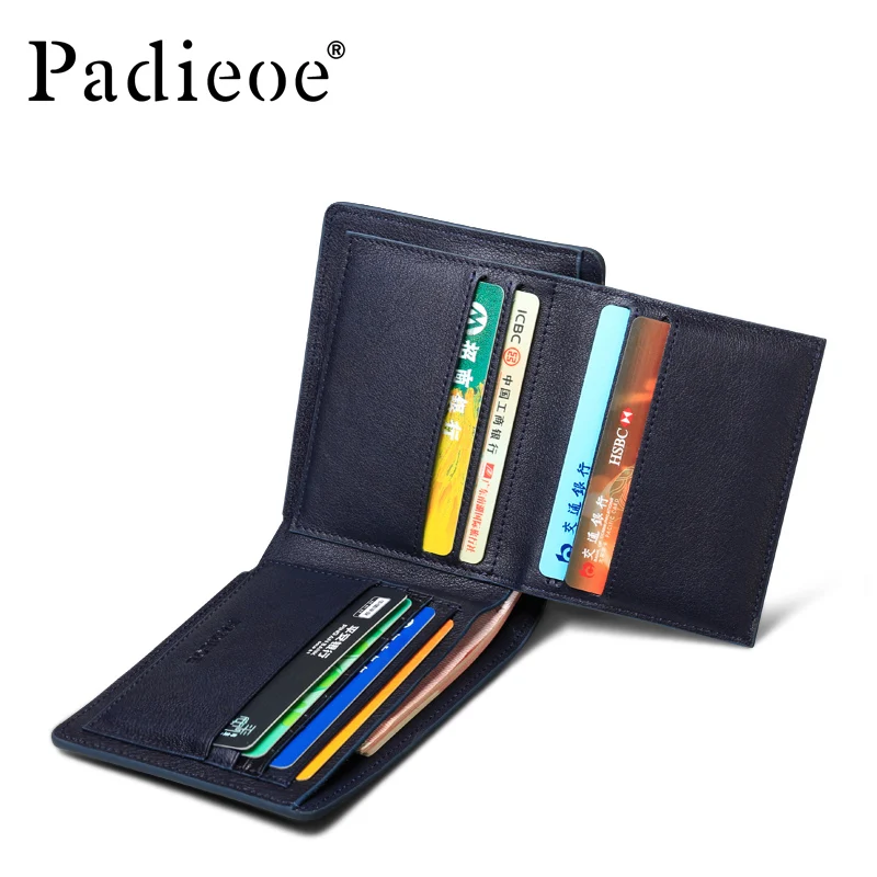 Padieoe брендовый кошелек с крокодиловым узором из натуральной коровьей кожи, деловой мужской кошелек для отдыха, модные роскошные кожаные мужские кошельки