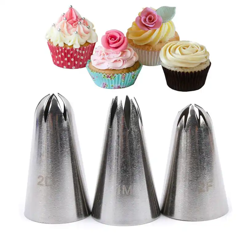boquillas de glaseado para pasteles boquillas de gran tamano diy para reposteria boquilla para decorar tortas de acero inoxidable 1m 2f 2d 3