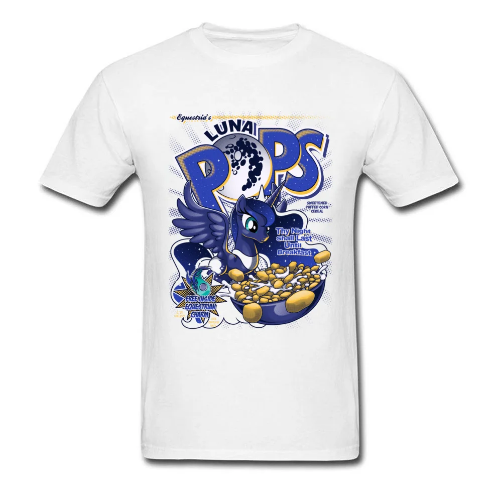 Equestrias Luna Pops Normal ostern Day Cotton Fabric Round Collar Youth T Shirt Tops Shirts High Quality Short Sleeve T-shirts Equestrias Luna Pops white