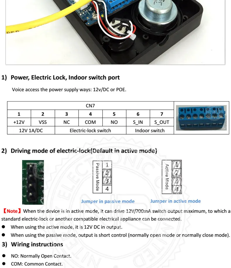 Домофон откидная дверь телефон с 48 V функция POE