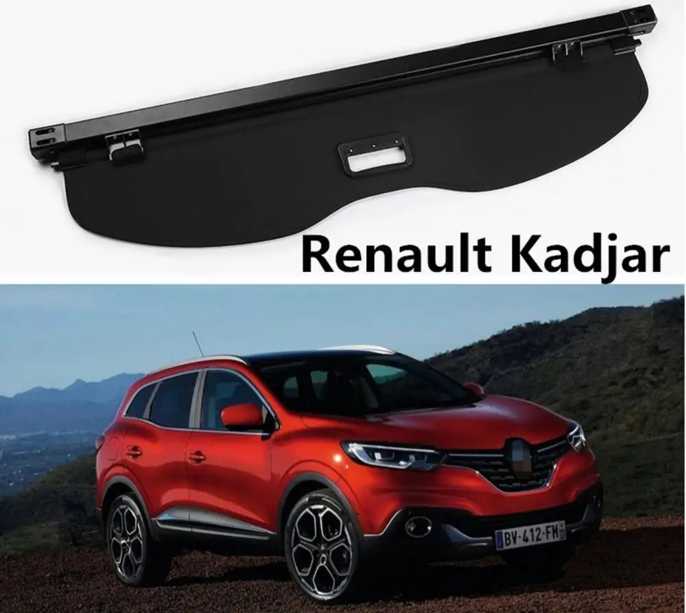 

High Qualit Car Rear Trunk Cargo Cover Security Shield Screen shade For Renault Kadjar 2016 2017 2018 Car Accessories