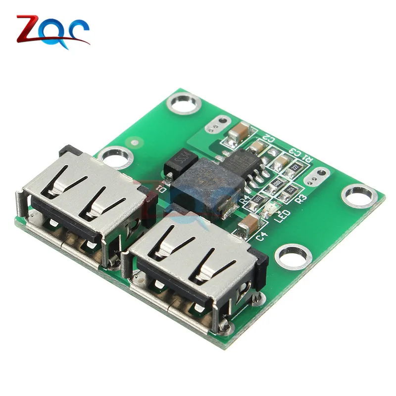

9V 12V 24V to 5V DC-DC Step Down Charger Power Module Dual USB Output Buck Voltage Board 3A Car Charge Charging Regulator 6-26V