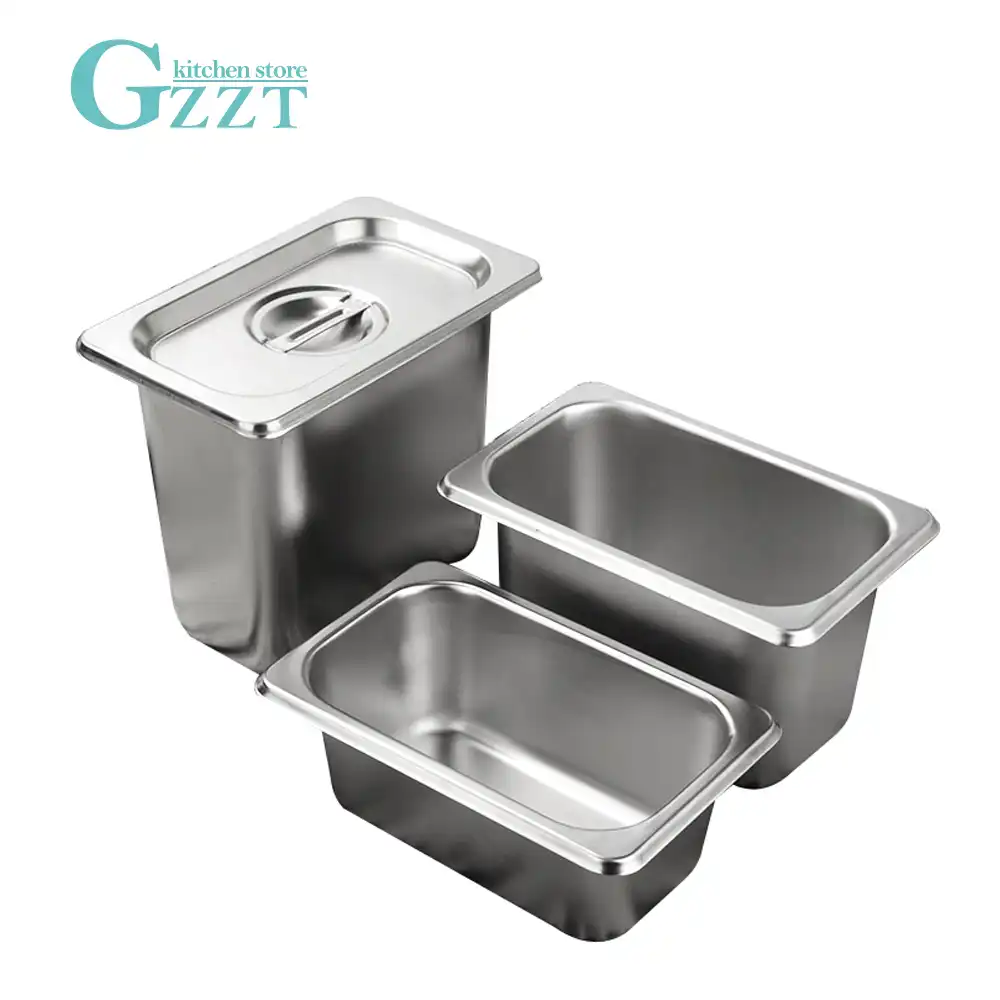 Stainless Steel 1/1 Gastronorm Pan Food Pan with Pan Lid 6pcs/Carton