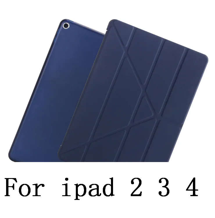 Официальный чехол для Apple ipad 4 3 2, YCJOYZW-PU кожаный чехол+ ТПУ Мягкий умный Авто спящий окруженный чехол для ipad 2 ipad 3 ipad 4 - Цвет: D Blue YH 234  BX T