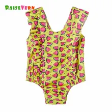 Купальный костюм с принтом арбуза для маленьких девочек; комбинезоны для новорожденных; детские купальные костюмы; детская летняя пляжная одежда