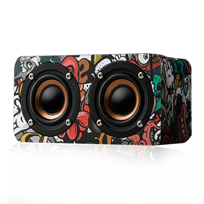 

Bluetooth Speakers HIFI Stereo Graffiti Speaker Wireless Radio support TF Card U Disk music player MIC Home Theater Speaker