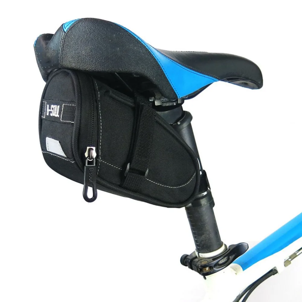 B-SOUL Водонепроницаемый нейлон велосипедное седло мешок Горный Дорожный велосипед хвост сумка Велосипедное Сиденье Сумка для велосипеда аксессуары цвет: черный, синий красный
