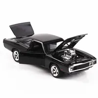 1:32 The Fast Furious 7 Simulation car of Model Alloy Diecasting Inertial Return  car Dodge Charger muscle vehicle children Toys 1