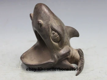 

Chinese Regius classic Pure Bronze whale shark Deco art Statue