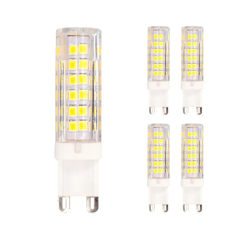 

Energy Saving G9 LED Corn Light 7.5w SMD2835 75LED AC220V Spotlight Led Crystal Chandiler Candle light Source White/ Warm White