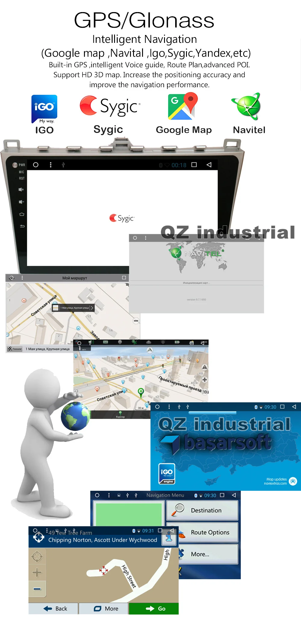 Top QZ industrail HD 10.2" 8core Android 8.1 T8 for MAZDA 6 Car DVD Player 2012-2014 with 3G 4G GPS WIFI BT Radio Navi SWC RDS Map 14