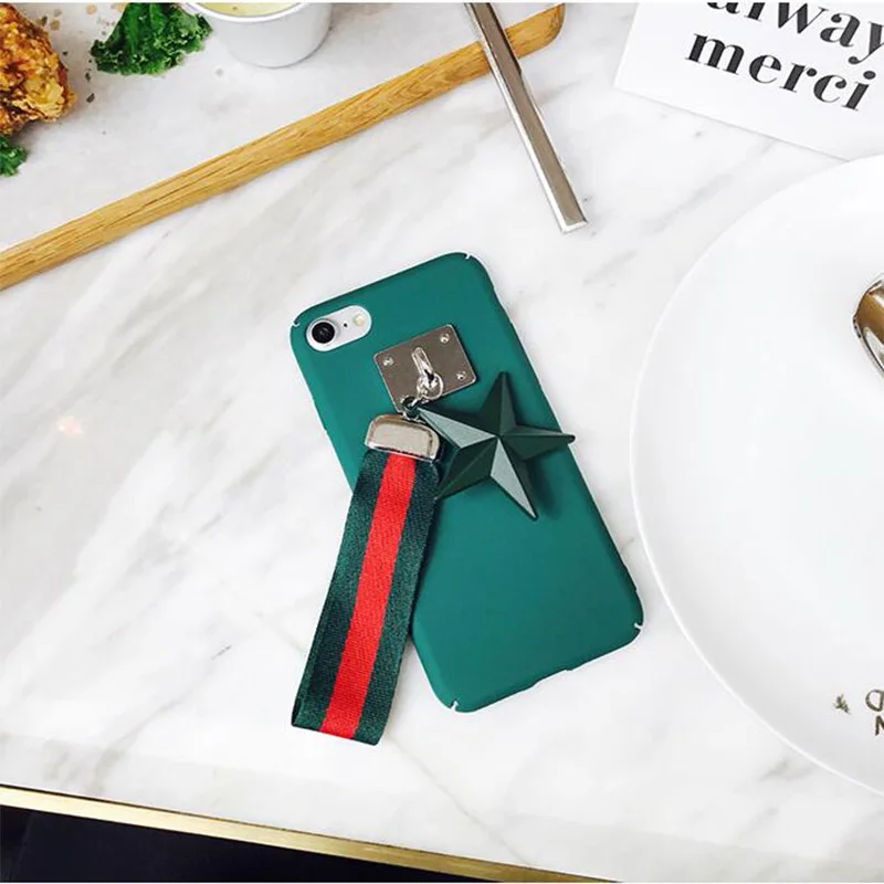Solid Color Style Stars Stripe Pendant Tassel Case PC Phone for oppo r9splus r9s r9plus r9 a59 Back Cover |