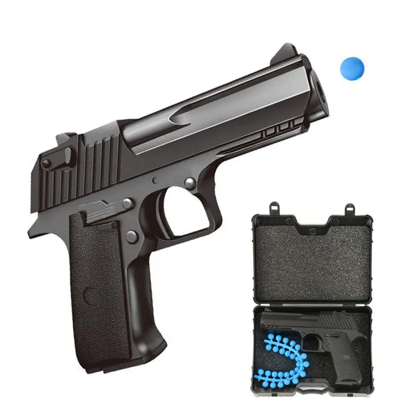 

Kids Toy Gun Desert Hawk Mini Manual Shooting Repeated Soft Bullet Pistol Soft Bullet Model Alloy Sniper Pistol Toy Party Gifts