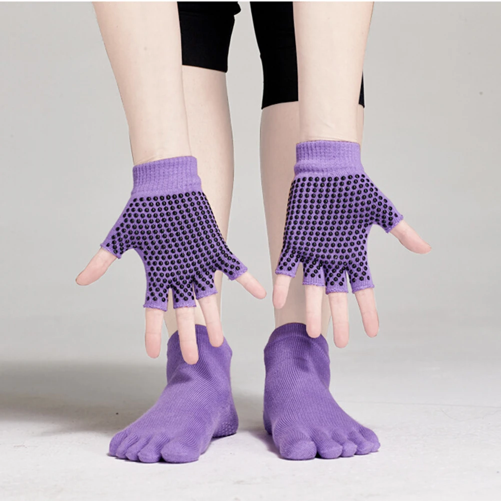 Buy MUSEYA Yoga Socks and Gloves Set Non Slip Grip