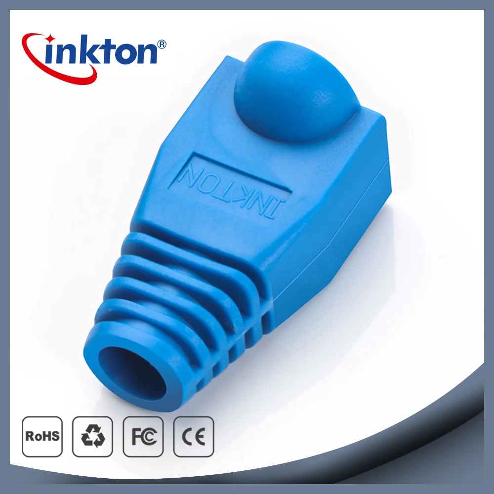 Inkton 50 шт. Cat6 RJ45 разъем загрузки Анти пыль для 6 мм Ethernet Кабельный крышки красочные