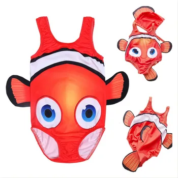 

Cartoon Nemo Swimwear Boys Clothes with Hat Swim Suit Children Infant Toddler Spa Bathing Beach Swim Suit Clothing Costume