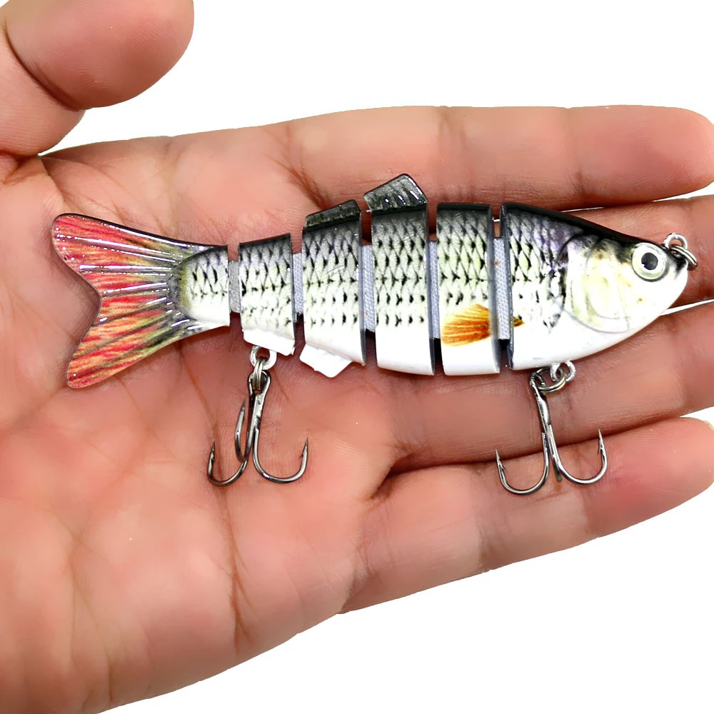 YOUGLE Fishing Lure 6 Segment Lifelike Trouts Swimbait Multi Jointed Artificial Bait Crankbait