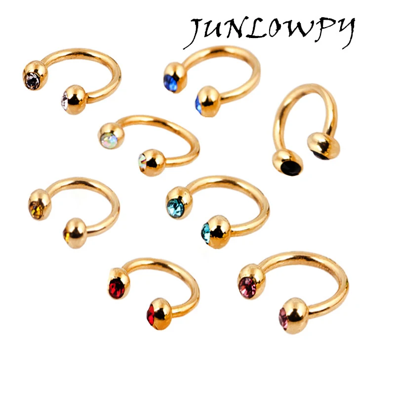 1 Pieces Anodized Circular Barbell Horseshoe Piercing Cbb Septum Lip Labret Eyebrow Nose Ring