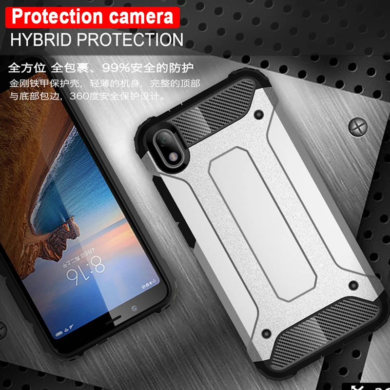 

For Xiaomi Redmi 7A Redmi7A Redmi 7 Redmi7 A Case Cover Armor Case soft silicone PC hard Shell luxury Bumper coque