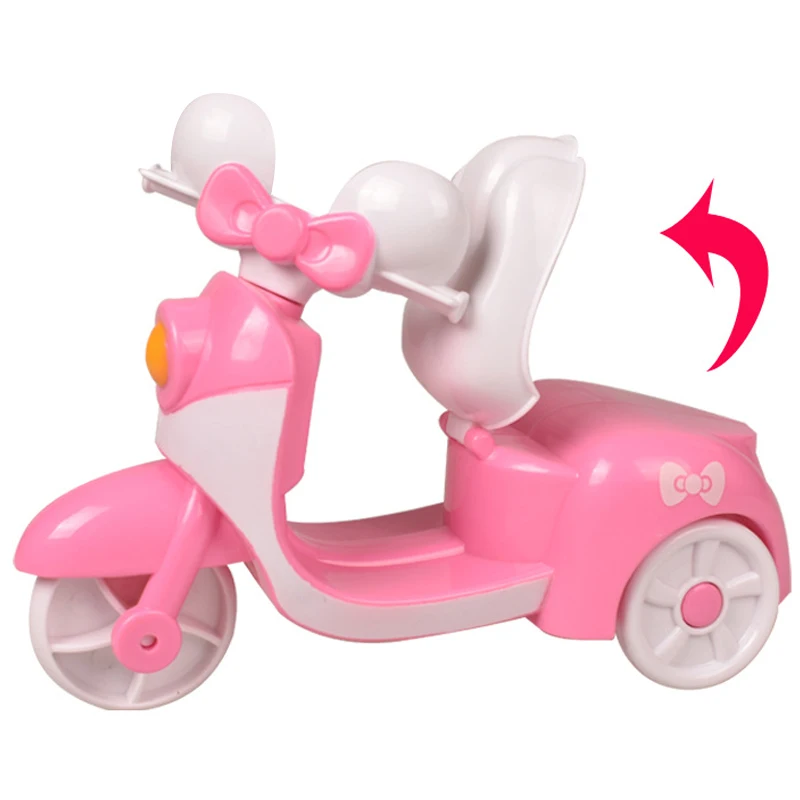 Куклы миниатюрный розовый мини Для женщин мотоциклы Американский Пижама для малышей игрушки аксессуары, платье для девочек, белые куртки-пуховики на мотоцикл подарок Q16