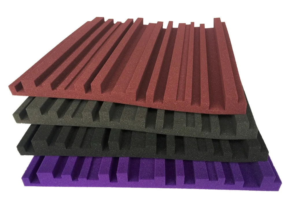 

10 PCS Pack Metro Striped Insulation Acoustic Panel Studio Soundproof Foam 50x50x5cm (19.6x19.6x1.9in) NOT Compressed Packing