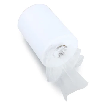 

FJS!Soft 6"x100yd Tulle Roll Spool Wedding Craft Bridal Party Decor 6"x300' New white