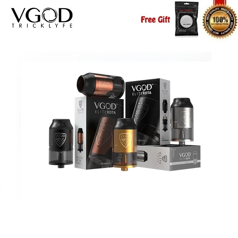 

Original VGOD Elite RDTA Vape Tank 24mm Rebuildable Dripping Atomizer 4ml for Vgod Elite Pro Mech Mod VS TRICK Tank PRO R2 RDTA