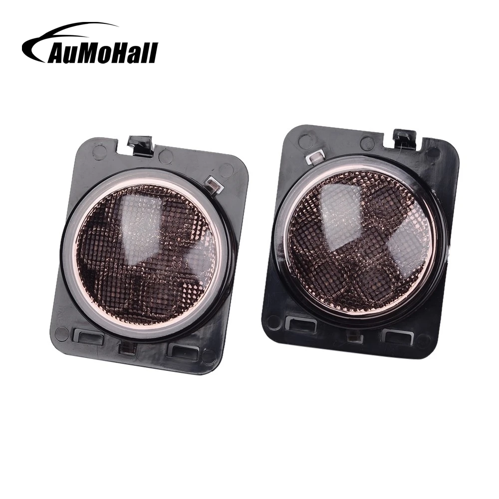 

AuMoHall Amber Front Turn Signal Light Eyebrow Front Fender Flare LED Light Wheel Rims Car Styling for Off Road Accessories