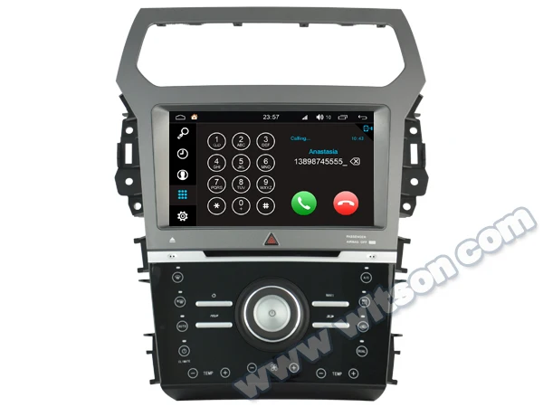 Top 9" Android 8.0 Oreo OS Car DVD Multimedia GPS Radio for Ford Explorer 2011-2015 (Manual Air Version) with External OBD2 Adapter 2