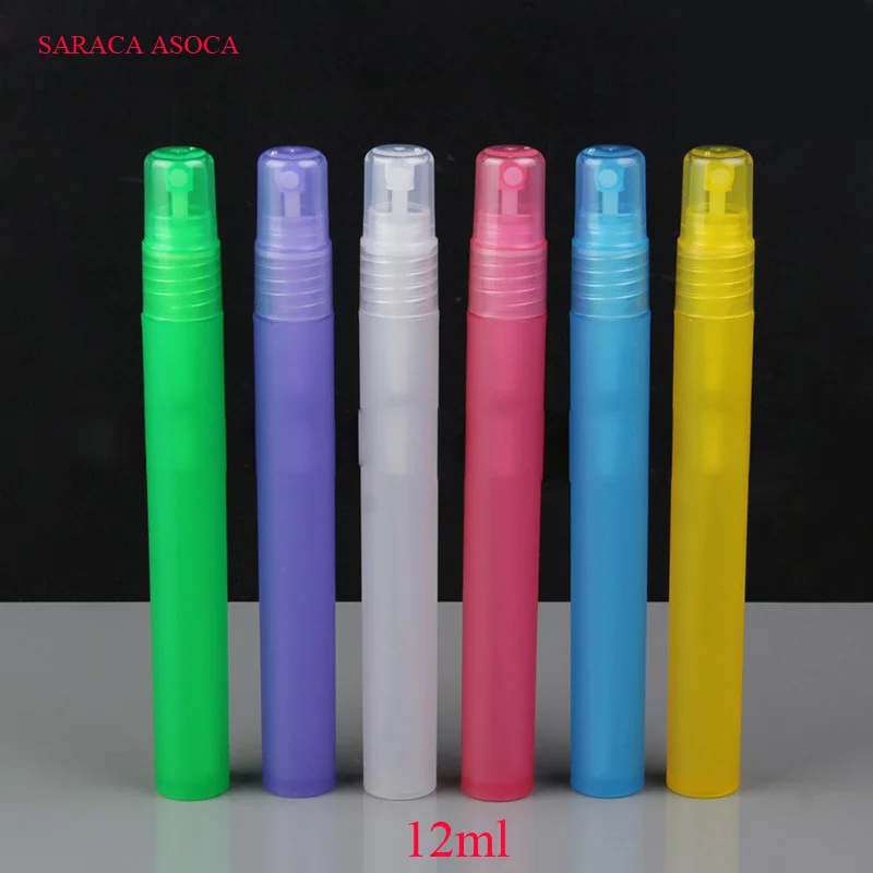 

Wholesale And Retail 12ml/cc 100pcs/lot Empty Sprayer Plastic Perfume Refillable Bottle 6 Color Clear Bottles