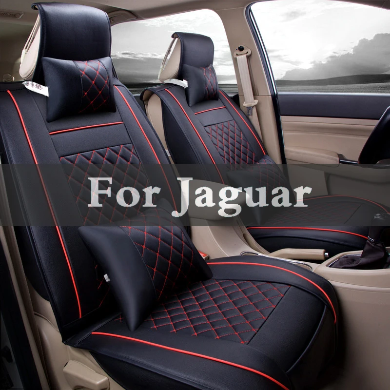 1set Pu Leather Car Seat Cover Striped Cushion Cover For Jaguar F Pace