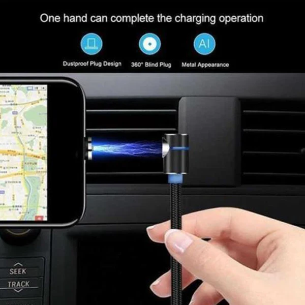 1 шт. Магнитный зарядный кабель L форма светодиодный светильник 360 градусов для Android type-c DU55