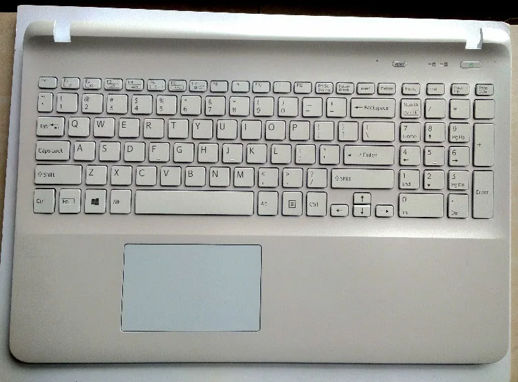 

New for sony vaio SVF152A24T SVF152A29T SVF1521V6EB laptop US keyboard backlit white Palmrest Touchpad Cover 15.6