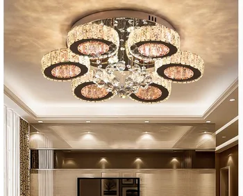 

Free Shipping Modern Pinky Crystal Ceiling Lamp living Room Lamp LED Ceiling Bedroom Restaurant Corridor lighting AC110-240V