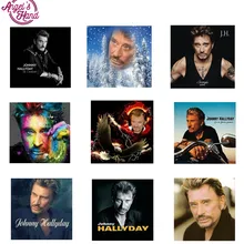 Past custom 5d diy алмазная живопись eigen foto Johnny Hallyday full square/rond region бриллиантовый рисунок Рождество карты