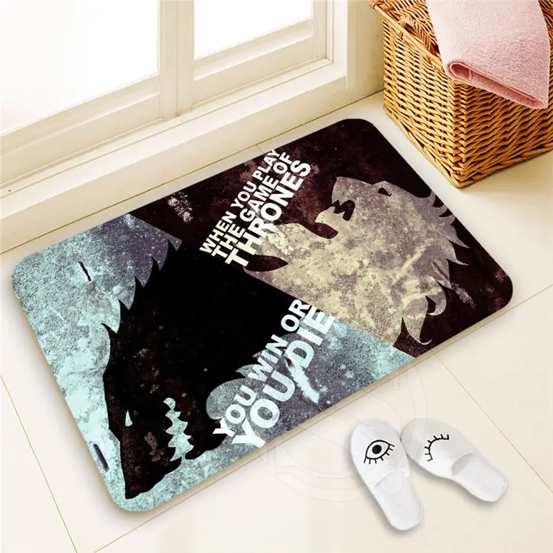 

H-P308 Custom game of thrones #2 Doormat Home Decor 100% Polyester Pattern Door mat Floor Mat foot pad SQ00722-@H0308