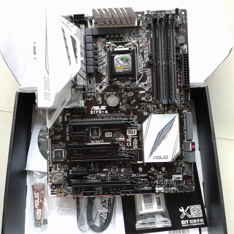 

ASUS Z170-A 1151 Pin Z170 Deluxe Slate DDR4 Support 6 Card Mining used 90%new