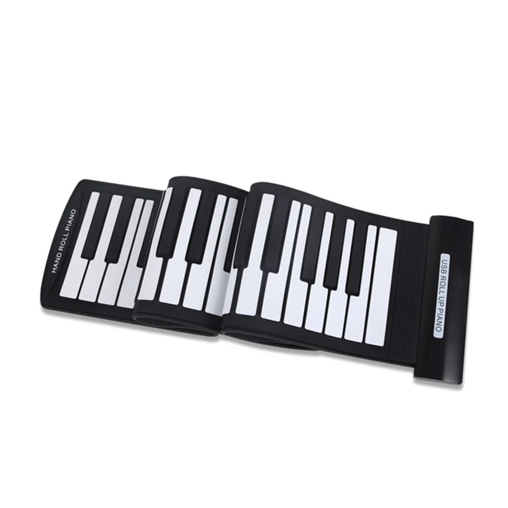 Портативная 61 клавишная скручивающаяся пианино USB MIDI клавиатура электронная