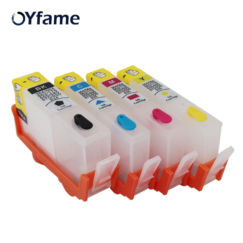 Картридж для HP 364 с постоянным чипом OYfame 4 шт. картридж 364XL B109a B110a B110c B110e B209a 7510|ink