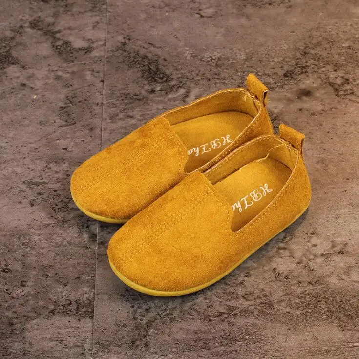 Bekamille/Осенняя детская обувь; Повседневная модная однотонная детская обувь на плоской подошве для мальчиков и девочек; лоферы; удобные кроссовки; SY090 - Цвет: SY090Yellow