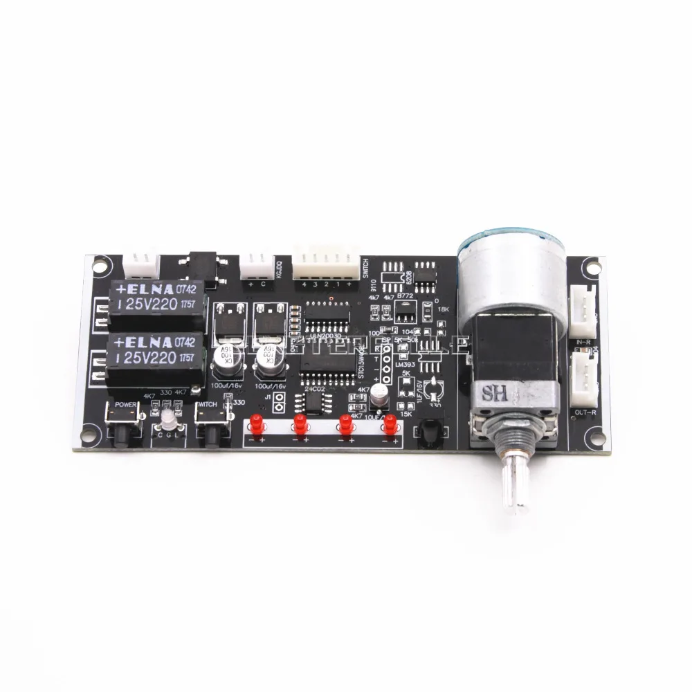 Remote Volume Audio Input Choose Motor Pot Preamplifier Board + On/Off Control