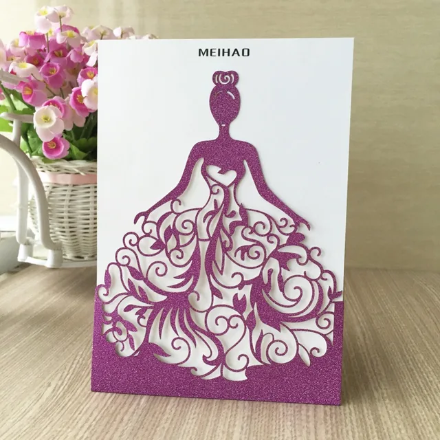 Wedding Invitations Stationery Clic Elegant Romantic Wedding Invitation Cardwedding Card Purple And Red