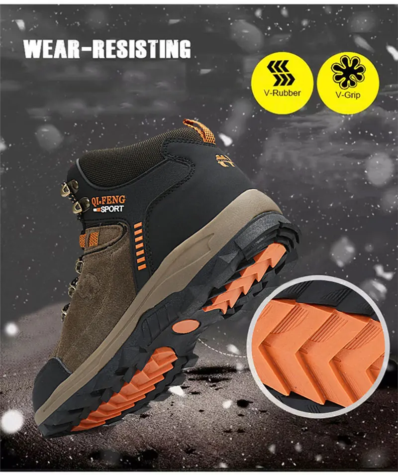 Водонепроницаемые треккинговые ботинки мужские зимние ботинки из натуральной кожи треккинговые ботинки мужские уличные походные альпинистские кроссовки для охоты