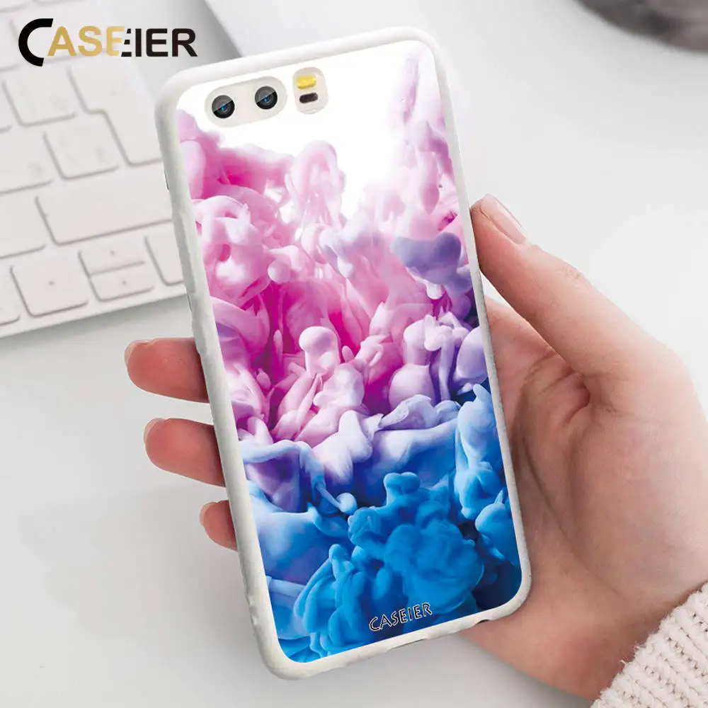 

CASEIER Colorful Wallpaper Element Case For Huawei P Smart P8 P9 P20 Plus Soft TPU Case For Honor 10 9 7A 7C 8X Fundas Capinha