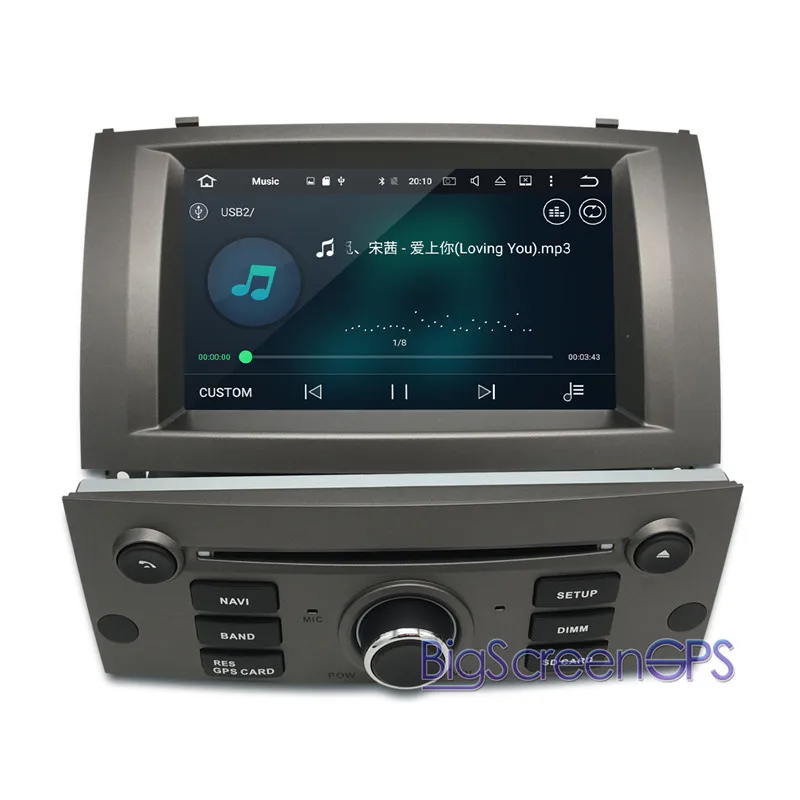 Excellent Android 9.0 9.1 Car DVD Player GPS Glonass Navigation for Peugeot 407 2004-2010 4GB RAM 32GB ROM Multimedia Radio Stereo DSP 6