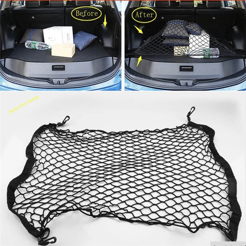 

Lapetus Rear Trunk Storage Net String Baggage Bag Luggage Molding Garnish Cover Trim For Toyota RAV4 RAV 4 2015 2016 2017 2018