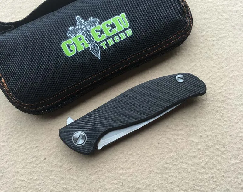 Складной нож GREEN THORN F95 HATI CF складной M390 из углеродного волокна с титановой ручкой