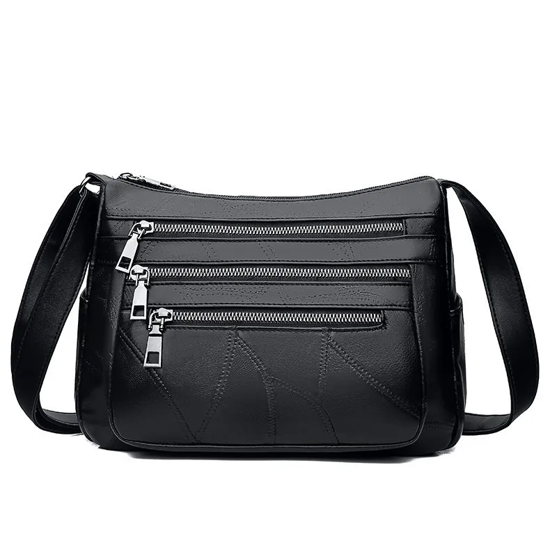 Günstige Medium Frauen Schulter Tasche Cheep Multi tasche Weiblichen Crossbody tasche Weiche Leder Messenger Tasche Für mittleren alters Damen Täglichen handtasche